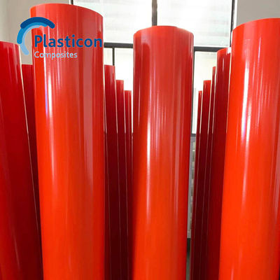 Tubo rojo epoxi GRE reforzado con fibra de vidrio para aislamiento eléctrico