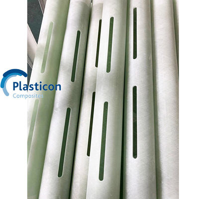 Tubo de escape marino de fibra de vidrio blanco DN25 Tubo de fibra de vidrio con heridas de filamento