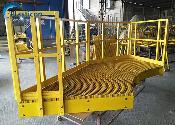 Palletizado de fibra de vidrio de pasarela de rejilla de galvanizado en caliente