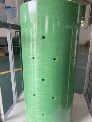 Tubo de fibra de vidrio de resina verde de 3 pulgadas con conexión de hilo