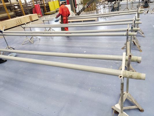 Tubo de fibra de vidrio DIN FRP gris con grosor CLB de 2 mm para construcción